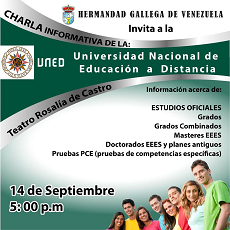 Charla informativa da UNED, en Caracas
