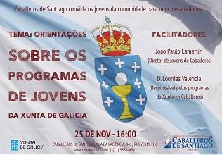 Mesa redonda informativa "Programas da Xunta de Galicia para a mocidade", en Salvador de Baía