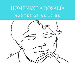 Homenaje por el 181º aniversario del nacimiento de Rosalía de Castro, en el Patronato da Cultura Galega de Montevideo