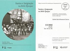 Presentación do libro "Santos e Imigração na Belle Époque. Os espanhóis – cotidiano urbano, práticas associativas e militância política (1880-1922)", en São Paulo Presentación do libro "Santos e Imigração na Belle Époque. Os espanhóis – cotidiano urbano, práticas associativas e militância política (1880-1922)", en São Paulo