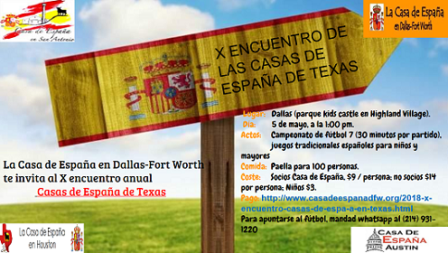 X Encontro das Casas de España en Texas - 2018