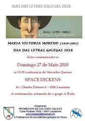 Día das Letras Galegas 2018, en Lausanne