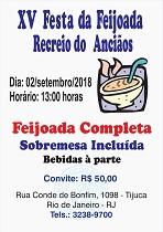 XV Festa da Feijoada, da Associação Recreio dos Anciãos para Asilo da Velhice Desamparada de Río de Xaneiro