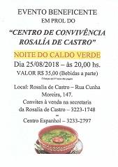 'Noite do caldo verde', a beneficio del Centro de Convivencia de la Sociedade de Socorros Mútuos e Beneficente Rosalía de Castro de Santos
