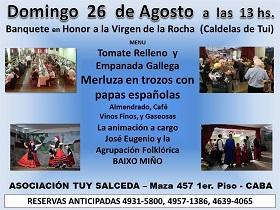 Xantar 2018 en honor da Virxe da Rocha, en Bos Aires