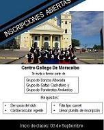 Clases para os grupos de Danzas Alborada, Gaitas Cachafeiro, e Pandeiretas Anduriñas, do Centro Galego de Maracaibo Clases para os grupos de Danzas Alborada, Gaitas Cachafeiro, e Pandeiretas Anduriñas, do Centro Galego de Maracaibo