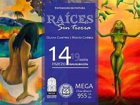Muestra de pintura 'Raíces sin tierra', de Olivia Castro y Rocío Carbia, en Buenos Aires