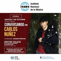 Charla 'Conversando con Carlos Núñez', en Buenos Aires