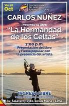 Presentación del libro 'La hermandad de los celtas', de Carlos Núñez, en Lima