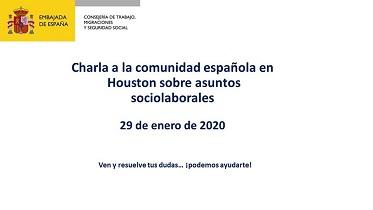 Charla informativa á comunidade española en Houston sobre asuntos sociolaborais