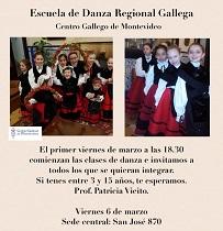 Escuela de Danza Regional Gallega 2020 del Centro Gallego de Montevideo