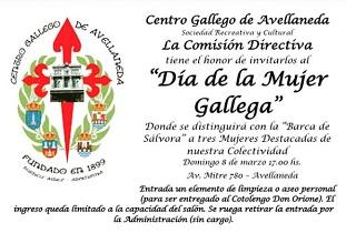 'Día de la Mujer Gallega 2020', en el Centro Gallego de Avellaneda