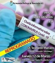 Charla informativa sobre o Coronavirus COVID-19, en Caracas