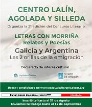 Concurso literario "Letras con Morriña 2021" do Centro Lalín, Agolada e Silleda de Bos Aires