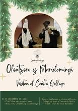 Visita do Olentzero e Maridomingi ao Centro Galego de Vitoria