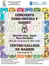 Concerto do Coro Ortega y Gasset, no Centro Galego de Madrid