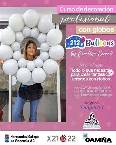 Curso de decoración profesional con globos, en Caracas