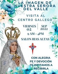 Visita da imaxe de Nuestra Señora del Valle ao Centro Gallego de Puerto La Cruz