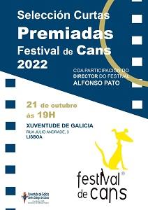 Proyección de cortometrajes ganadores del Festival de Cans 2022, en Lisboa