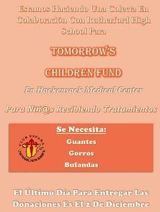 Colecta solidaria del Club España de Newark a beneficio de la Tomorrow's Children Fund