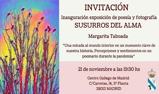 Inauguración da exposición de poesía e fotografía "Susurros del alma", de Margarita Taboada, en Madrid