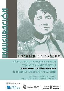 Inauguración da Praza de Rosalía de Castro, en Pamplona