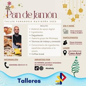 Taller de panadería navideña 2022: Pan de jamón, de la Asociación de Venezolanos en Pontevedra