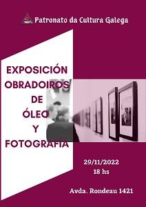 Exposición de los obradoiros de óleo y fotografía del Patronato da Cultura Galega de Montevideo