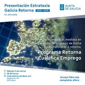 Presentación de la Estrategia Galicia Retorna 2023-2026 en Bonn