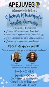 Oficina itinerante da Asociación de Pensionados y Jubilados de Venezuela en Galicia - APEJUVEG, en Sada