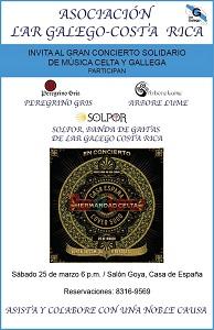 Concerto solidario de música celta e galega do Lar Galego de Costa Rica