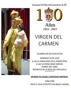 Festa da Virxe do Carme 2023 de Hijos de Zas en Bos Aires