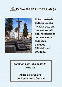 Homenaxe 2023 aos/ás galegos/as falecidos no Uruguai, en Montevideo
