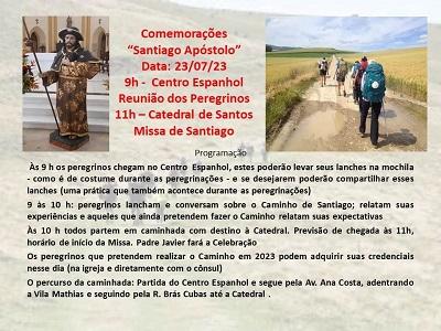 Santiago Apóstol 2023 en Santos