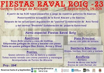 Festa do Raval Roig 2023 do Centro Galego de Alicante