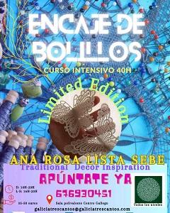 Curso de encaixe de palillos do Centro Galego de Tres Cantos