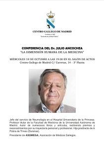 Conferencia "La dimensión humana de la medicina", en el Centro Gallego de Madrid