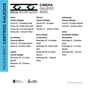 Ciclo Mestre Mateo de cine galego, en Cidade de México Ciclo Mestre Mateo de cine galego, en Cidade de México