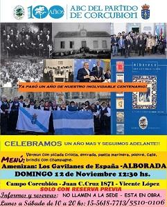 101º Aniversario da A.B.C. do Partido de Corcubión en Bos Aires