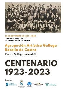 Concierto Centenario 1923-2023 de la Agrupación Artística Gallega Rosalía de Castro de Madrid
