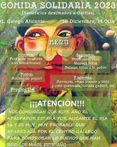 Xantar solidario 2023 do Centro Galego de Alicante
