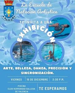 Exhibición da Escola de natación artística da Hermandad Gallega de Valencia 