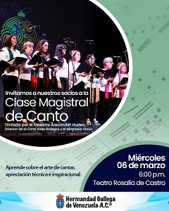 Clase maxistral de canto en Caracas Clase maxistral de canto en Caracas