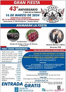 43º Aniversario da Asociación Cultural As Xeitosiñas de Zürich