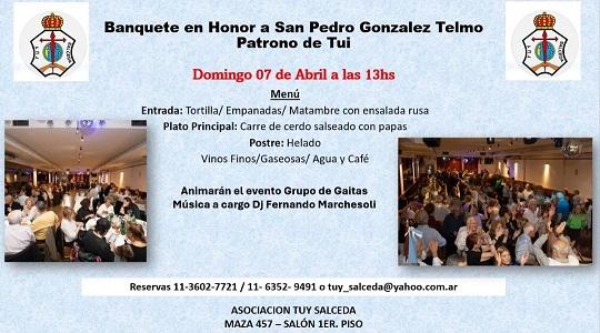 Festa 2024 en honor de San Pedro González Telmo, santo patrono de Tui, en Bos Aires