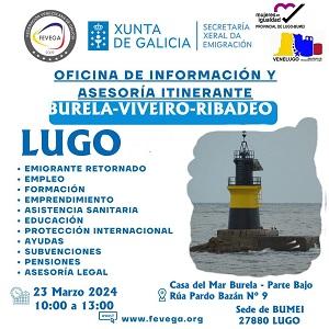 Oficina de información y asesoría itinerante de FEVEGA, VENELUGO y BUMEI en la Mariña Lucense