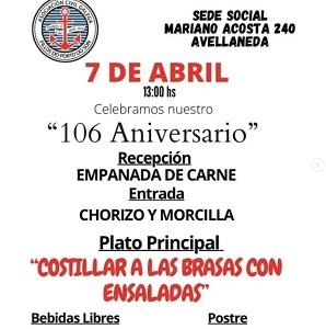 106º Aniversario da A.C.G. Fillos do Porto do Son de Avellaneda 106º Aniversario da A.C.G. Fillos do Porto do Son de Avellaneda