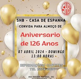 126º Aniversario da Sociedade Hispano Brasileira de Socorros Mútuos e Instrução e Recreio - Casa de Espanha en São Paulo