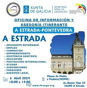 Oficina de información e asesoría itinerante da FEVEGA e a Asociación Comarcal Hermandad Venezolana de A Estrada Oficina de información e asesoría itinerante da FEVEGA e a Asociación Comarcal Hermandad Venezolana de A Estrada
