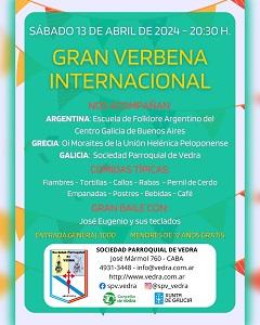 Gran Verbena Internacional 2024 da Sociedad Parroquial de Vedra en Bos Aires Gran Verbena Internacional 2024 da Sociedad Parroquial de Vedra en Bos Aires